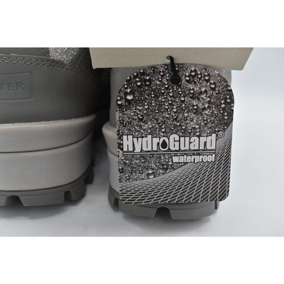 Hunter Womens Size 10 Glitter Silver Grey Insulated Winter Commando Boots Shoes - Picture 15 of 16